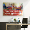 Blend813 - Become Unstoppable -  Canvas Wall Art • Wolf Of Wall Street • Modern, Colorful, Abstract Artwork for Home Office • Wall Decor • Ready to Hang